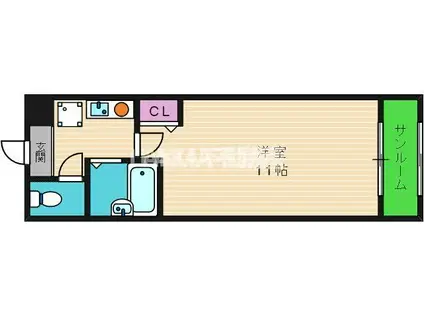 高津ヒルトン(1K/4階)の間取り写真