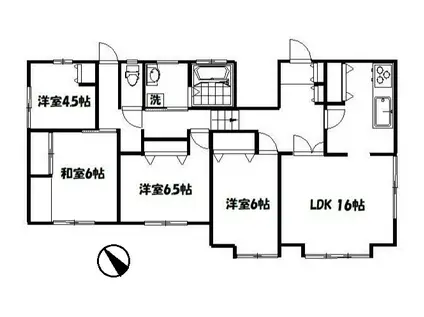 パームツー(4LDK/1階)の間取り写真