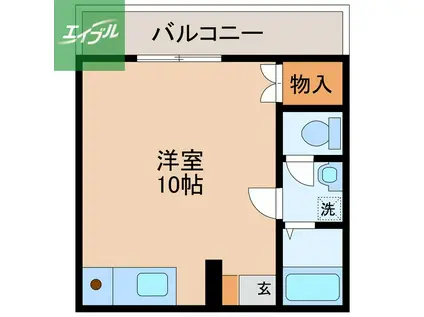 天樹ビル(ワンルーム/2階)の間取り写真