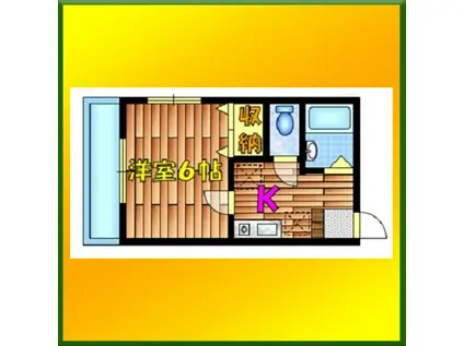 テラスシャルマン(1K/1階)の間取り写真