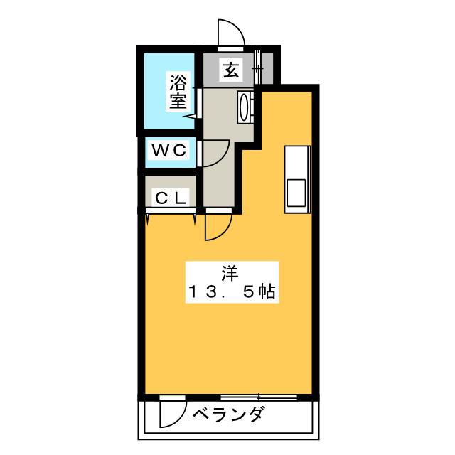 パラドール佐藤(1K/5階)の間取り写真
