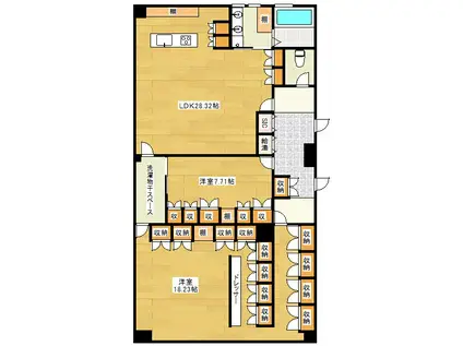 ライフステージPLATINUM(2LDK/2階)の間取り写真