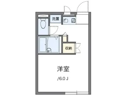 レオパレス三矢小台2000(ワンルーム/1階)の間取り写真