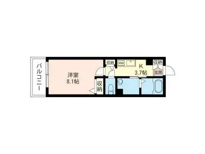 アビタシオン三鷹(1K/3階)の間取り写真