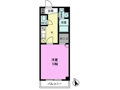 天王山レジデンス(1K/2階)の間取り写真