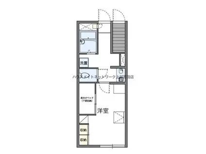 レオパレスGUPPY(1K/1階)の間取り写真
