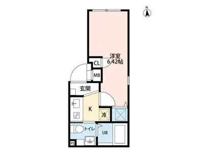 アトリオ新宿早稲田(1K/5階)の間取り写真