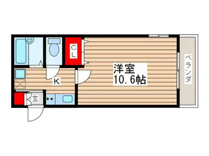 グランピーノ妙典(1K/5階)の間取り写真