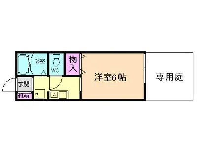 ルミエール(1K/1階)の間取り写真