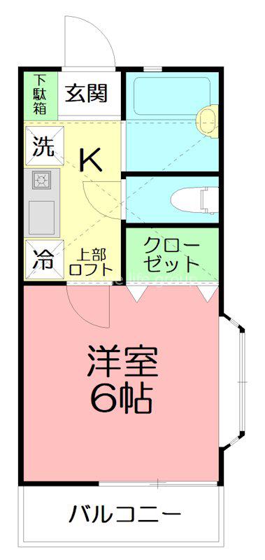 グランデリーベル(1K/2階)の間取り写真