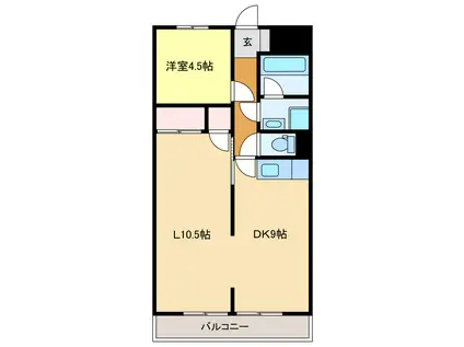 BYRONS(1LDK/6階)の間取り写真