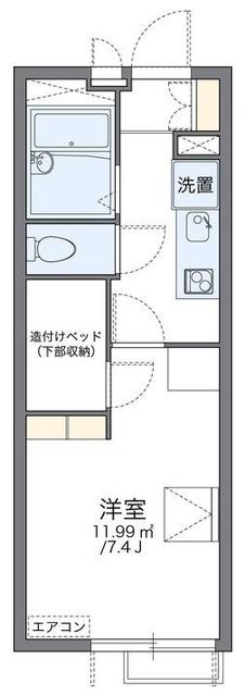 レオパレスゼロワントダ(1K/2階)の間取り写真