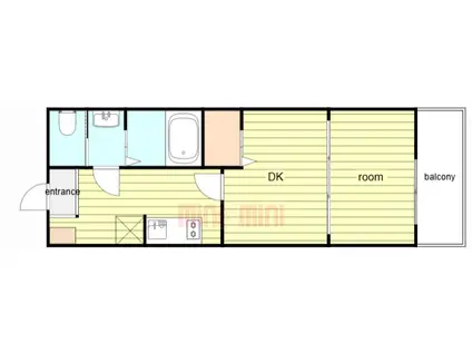 OCTA青木(1DK/1階)の間取り写真