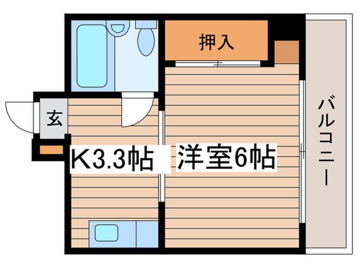 チサンマンション桜通久屋(1K/3階)の間取り写真