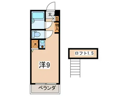 ガーデン山サウス(ワンルーム/4階)の間取り写真