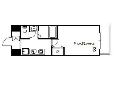 モノロカーレ江坂(1K/3階)の間取り写真