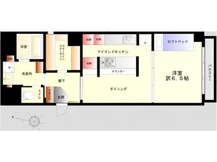 町田アネックスビル(1LDK/4階)の間取り写真