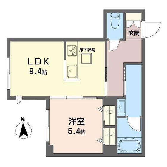 アメリス(1LDK/1階)の間取り写真