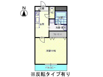 グランディールM・T(1K/3階)の間取り写真