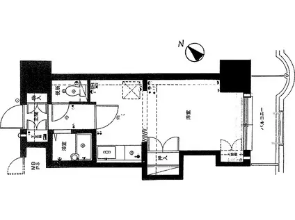 セザール琴似(1DK/8階)の間取り写真