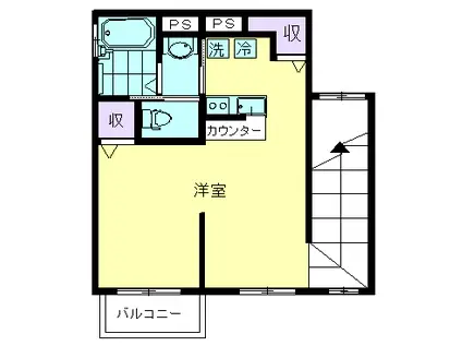 ブランコス二子玉川(ワンルーム/2階)の間取り写真