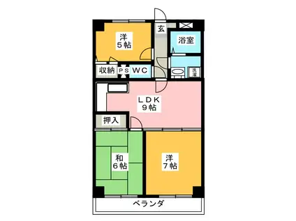 LA・COLLINA(3LDK/3階)の間取り写真