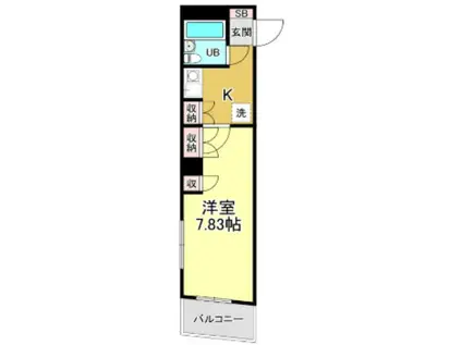 CENT武蔵小杉(1K/4階)の間取り写真