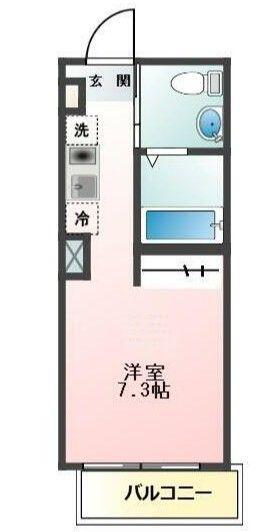 GLANZCUBE大島(ワンルーム/2階)の間取り写真