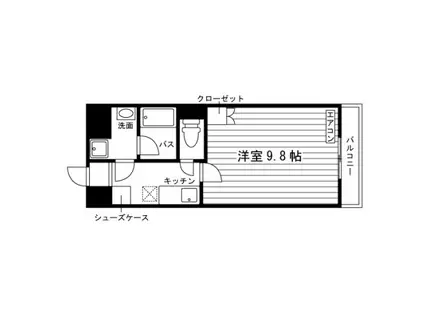 トレ・デュニオン(1K/5階)の間取り写真