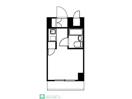 マンション森の仲間(ワンルーム/2階)の間取り写真