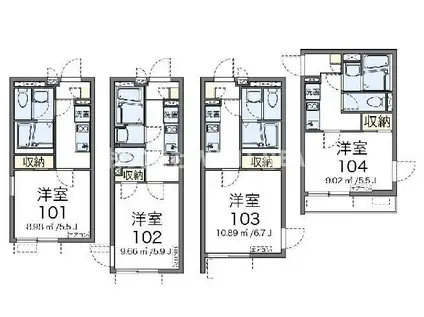 クレイノ笹塚南山(1K/2階)の間取り写真