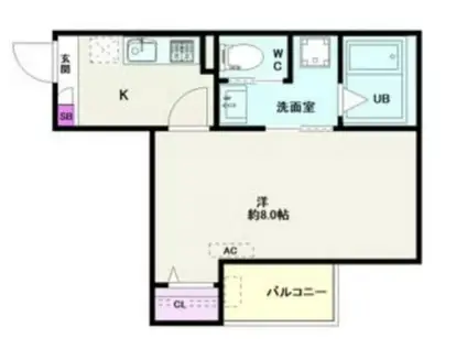 JACK SHINSHIRAOKAI(1K/3階)の間取り写真