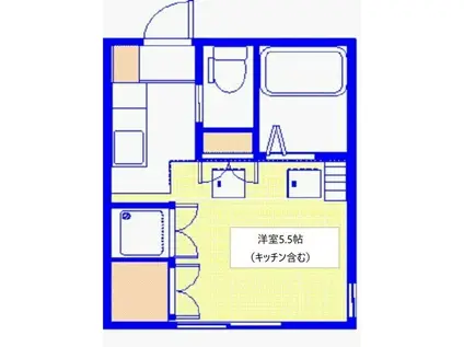 BSパーク白楽(ワンルーム/1階)の間取り写真