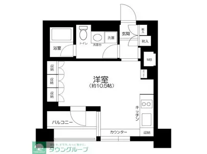 ラヴォーグ南青山(ワンルーム/4階)の間取り写真