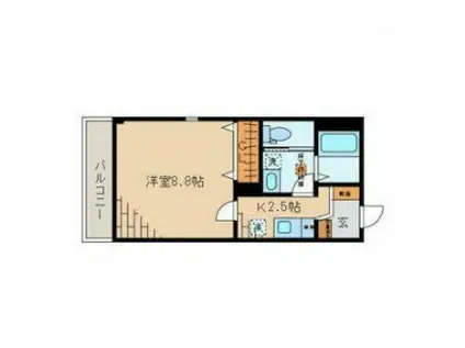 マミービル(1K/2階)の間取り写真