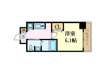 エスリード西宮北口第2(1K/3階)の間取り写真