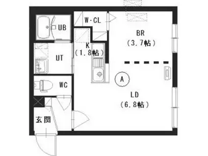 セフィーロ・ピラケシ(1LDK/4階)の間取り写真