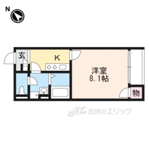 レオネクスト源 GEN(1K/1階)の間取り写真