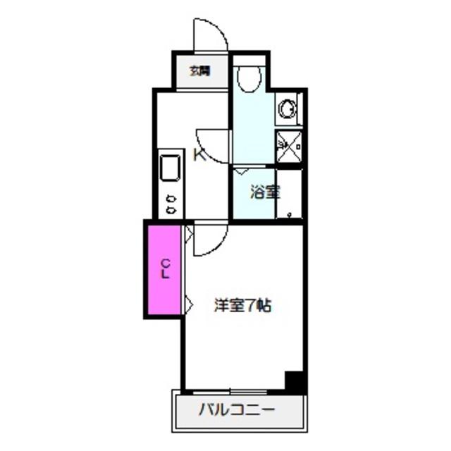 S-FORT大今里西(1K/3階)の間取り写真