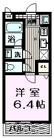 コンフォール旭(1K/2階)の間取り写真