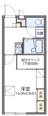 レオパレスBE TOWN(1K/2階)の間取り写真
