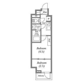 ザ・レジデンス神楽坂II(1DK/3階)の間取り写真