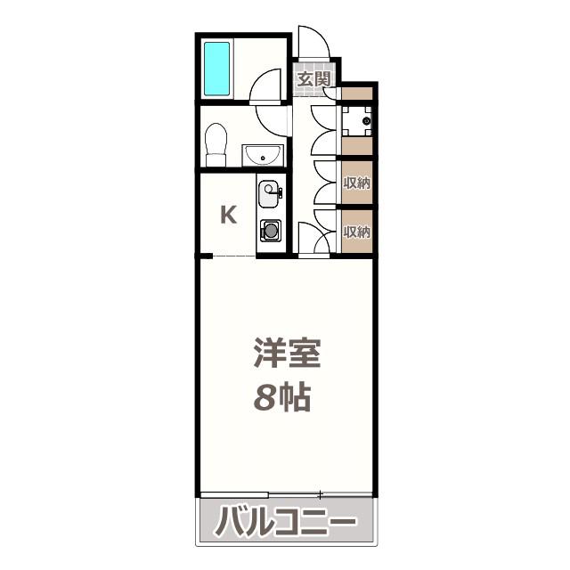 カーサマニエラ(1K/3階)の間取り写真