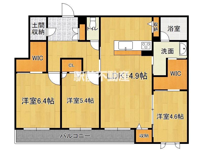 ウインザム(3LDK/2階)の間取り写真