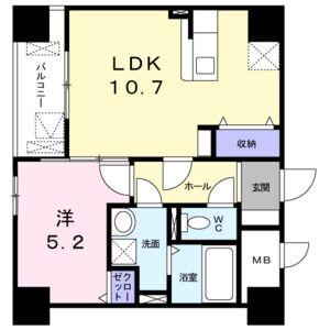リフレスタ 吹上(1LDK/8階)の間取り写真