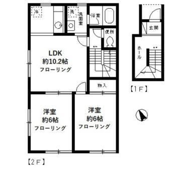 ソレーユ南荻窪(2LDK/2階)の間取り写真