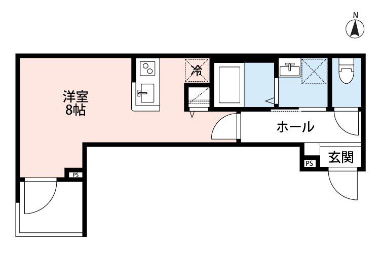 ROBOT HOME 日進II(ワンルーム/1階)の間取り写真