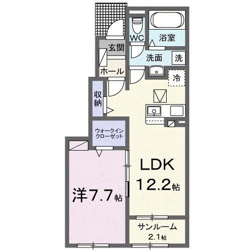 イ・ミリ SW20(1LDK/1階)の間取り写真
