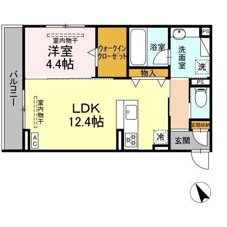 ル・カヴァリエ(1LDK/3階)の間取り写真