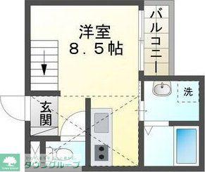 ラルク高畑(ワンルーム/1階)の間取り写真